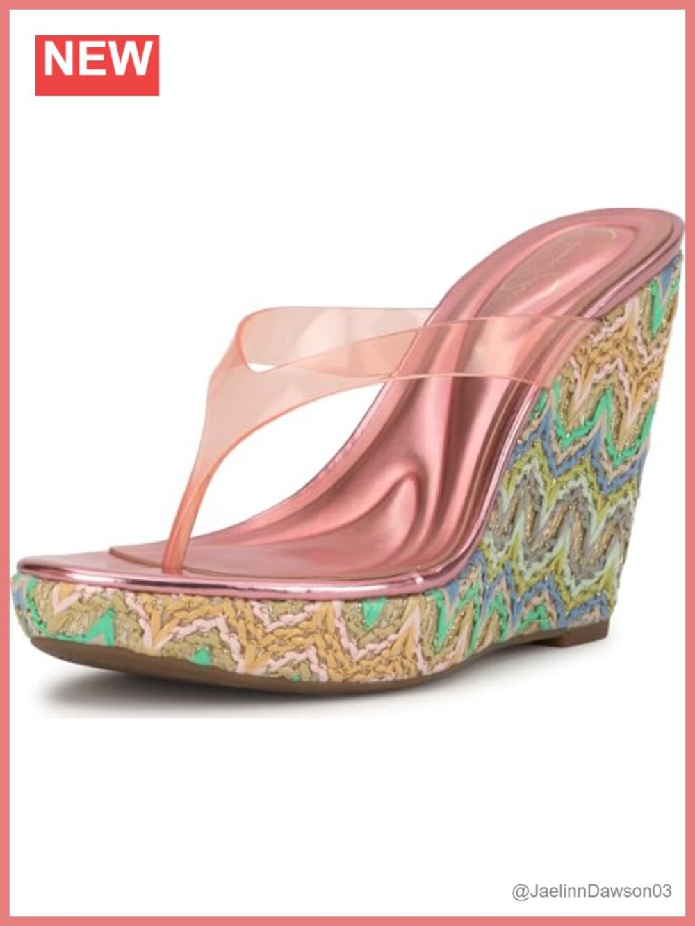 Womens TPU Platform Wedge Sandals Open Toe Slip On Summer